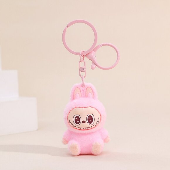 New Popular Hot! mini pink Mocha bunny Labubu Baby keychain dangeler figure - Picture 1 of 1